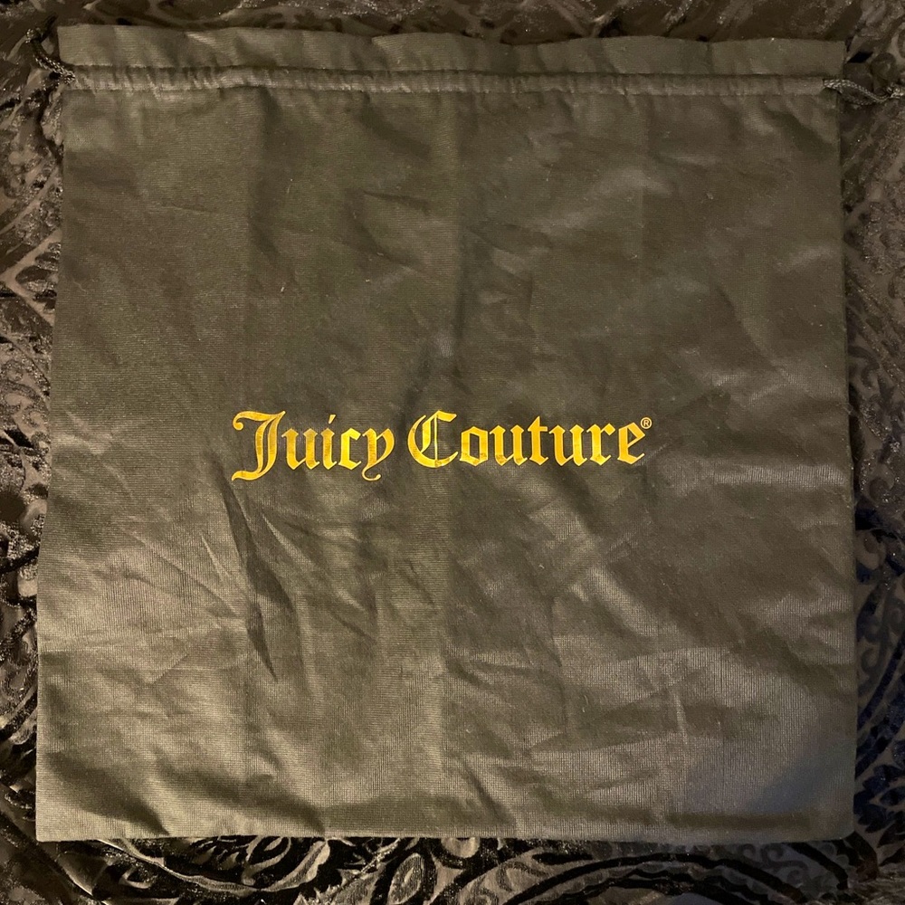 Juicy Couture Black Gold Foil Large Dust Satchel Shoe Purse Fashion Bag